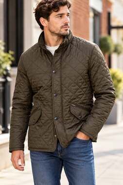 Barbour Flyweight Chelsea Quilted Jacket Coat Olive Medium M